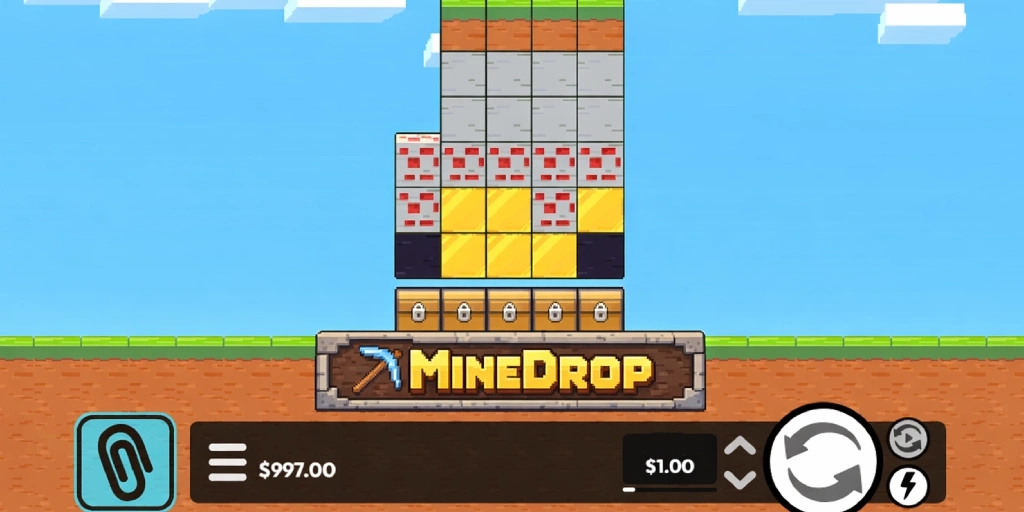MineDrop Slot Bonusmechaniken und Spielfunktionen Banner